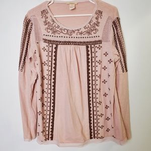 Sundance embroidered beaded top